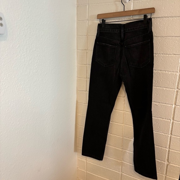 Frame denim heritage red label le sylvie slender straight jeans in black - Picture 8 of 10